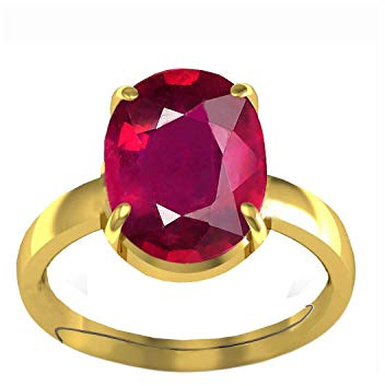 Arwacraft 8,45 Karat – 9,25 Ratti, 100 % natürliches Original und bester Rubin (Maniküre) (verstellbarer Ring für Damen und Herren (Labor – genehmigt)-B0DPX6MHMRNAMZ