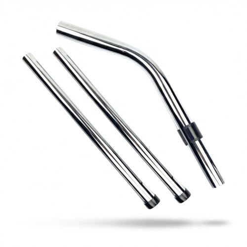 32mm Henry Hoover Pipe Replacement | Vacuum Extension Tube Set (3 Pack) Chrome Tubes | Compatible Henry & Hetty Hoover Pipe, Pole & Wand Numatic Vacuum Cleaner Accessories.