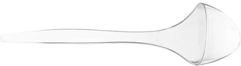 Healeved Mestolo da Zuppa in Plastica Trasparente Resistente Mestolo da Portata Manico lungo Ergonomico Set di Mestoli Multiuso per Cucina Domestica e Ristoranti