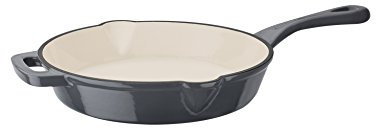 GSW 716352 Grey Shadow Pfanne mit Gegengriff und 2 Ausgüssen o. Deckel, Gusseisen, grau/creme - ⌀26 cm