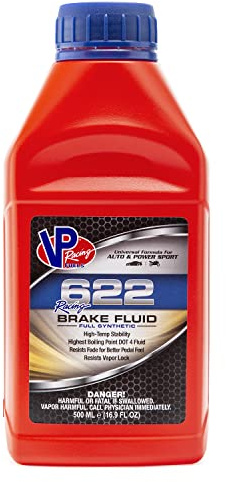 VP Racing 2551, 622 Racing Brake Fluid Full Synthetic DOT 4-500ml (1 Pack)