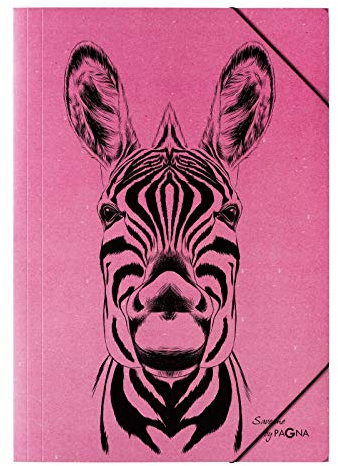 Pagna 21659-34 Gummizugmappe DIN A3 Zebra Karton 3 Einschlagklappen