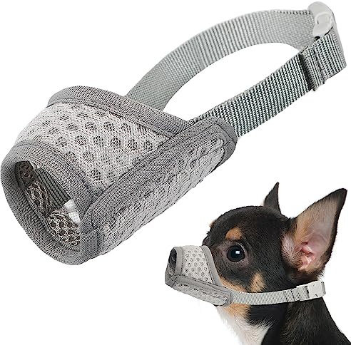Mayerzon Muselière en Maille Souple pour Chiens de Petite, Moyenne et Grande Taille, Chihuahua, Caniche, Beagle, Teckel, Corgis, Labrador, pour Mordre, mâcher, toilettage Qui Permet de Boire haleter