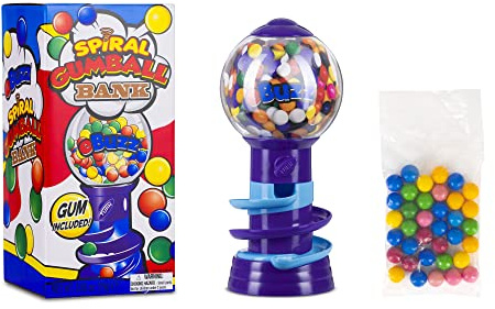 Ebuzz Spiral Gumball Machine Sweet Dispenser - Kids Bubblegum Vending Fun Toy Chewing Gum