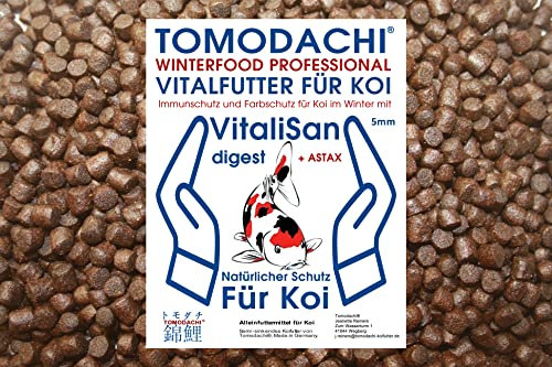 Winterfutter Koifutter Sinkfutter Gesundheitsfutter für Koi Astax Farbschutz Monoglyceride Futterverwertung Immunsystem hochverdaulich arktische Rohstoffe 5mm 5kg