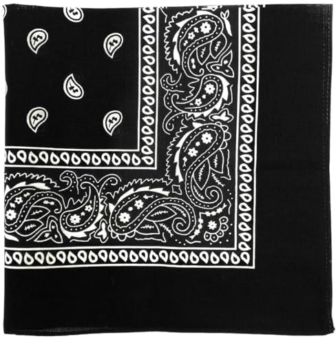 MDSTYLE Bandana aus 100% Baumwolle für Damen und Herren 56cm x 56cm Paisley Stirnband Schal Hals Kopftuch Halstücher