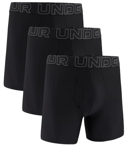 Under Armour Tech Mesh boxershorts för män, svart, 3-pack, 15,2 cm, storlek XL