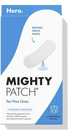 HERO COSMETICS Mighty Patch™ for Fine Lines Patches - Featuring Retinol and 1,390 dissolving Micropoint™ Points to Help Renew the Look of Skin (6 Count)