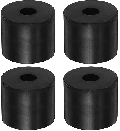 sourcing map 4Stk Gummi Unterlegscheiben Gummi Abstandshalter 40mm AD 12mm ID 40mm Dicke Neoprene Runde Schwingungsdämpfer Pads Isolator Buchsen Distanzhülsen für Autos Boot Zubehör Schwarz