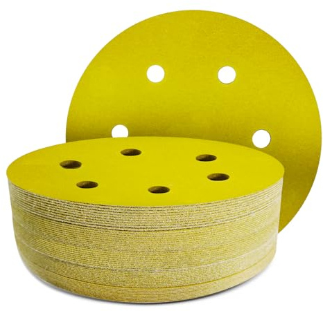 50Pcs 150mm Sanding Discs 400 Grit, 6-Hole