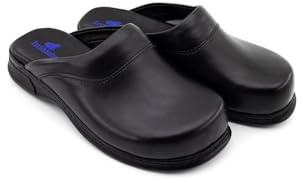 Terlik Sabo Classic ST194 Leather Mens Clogs Mules Slippers Sabot Shoes, Black, EU 42, UK 8.5