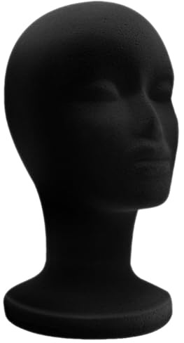 Beavorty Perückenkopf-Ständer Mannequin-Kopf Tisch-Hut-Display-Rack Samt-Hut-Modell Schaumstoff-Perückenhalter Weiblicher Kopf Kuppelkappe Display-Modell Mann-Männchen-Modell Für