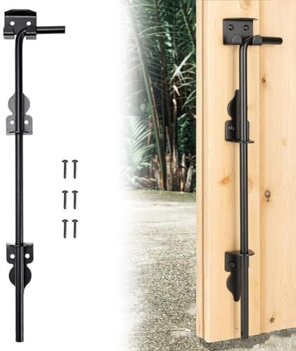 Gartentor Bodenriegel, Rohrbolzen Stahltor Bodenriegel mit Schrauben für Holz Metall Zäune Tür Hardware für Garten, Hof