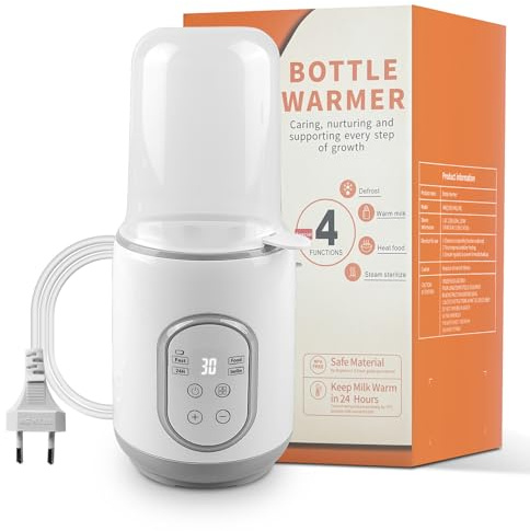 Chauffe Biberon: Chauffe Lait Maternel, Stérilisateur Biberons 8-en-1 Réchauffeur Rapide pour Aliments pour Bébés et Dégivrage Réchauffeur Sans BPA avec Ecran LCD Contrôle Précis de la Température