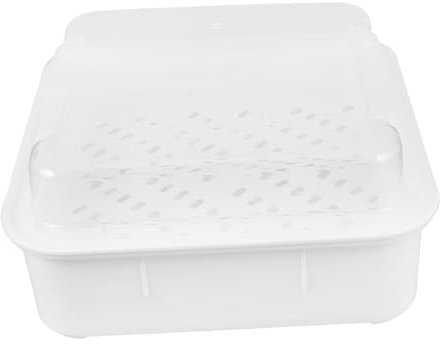 Hoement Vaporera Para Microondas Doble Capa Utensilio De Cocina Plástico Vaporera Para Verduras Para Microondas Adecuado Para Cocinar Al Vapor Para Preparar Alimentos Saludables 1 Unidad