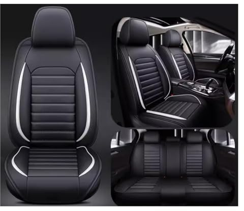 ZDHXZYQ Auto Sitzbezüge für Hyundai Tucson(NX4E) 2020-2024, Allwetter Wasserdichtes VerschleißFest Leder Auto Sitzschutz,5 Stück Autositzbezüge,D-White