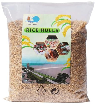YIHAKIDS Reisspelzen 30L - Natürlich Gesunde Reishülsen für Pflanzen, Gartenbau, Geflügel, Gewächshäuser丨Organisch Einstreu-Zusatz für Wachteln, Hühner, Hamster丨Reisschalen für Pflanzendünger (4.8KG)
