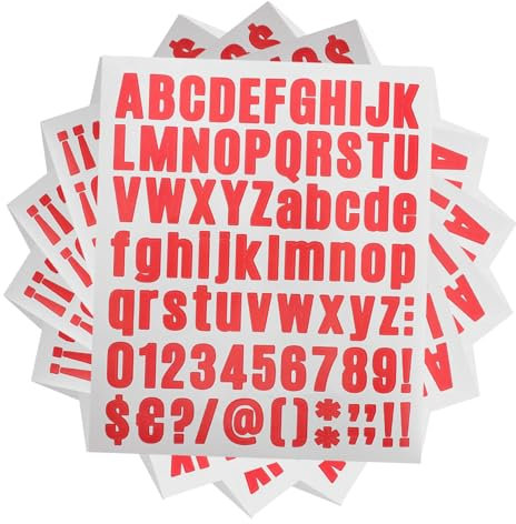 DIYEAH Buchstaben-aufkleber-set 10 Stück Alphabet Zahlen Zeichen Aufkleber Für Organisation Heimdekoration
