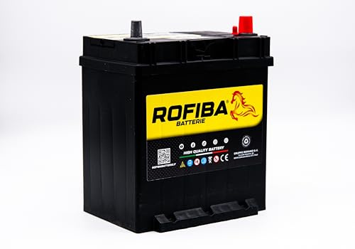 ROFIBA Batteria 35Ah 12V - Per Auto Giapponesi e Coreane - Polo Positivo DESTRA - Alta Potenza - Avviamento Garantito 3530Z = 40Ah / A13 / EB356A