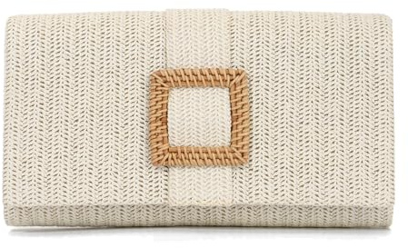 LHHMZ Bolso de paja para mujer, Bolsa de playa de verano de ratán, Tejido Sobre Bolso de hombro, Bolso de rafia
