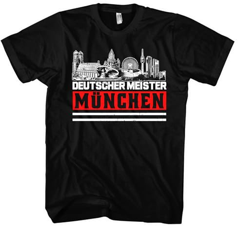 München Meister Herren T-Shirt | Shirt Sport Fussball Ultra Skyline Fanartikel Trikot | M1