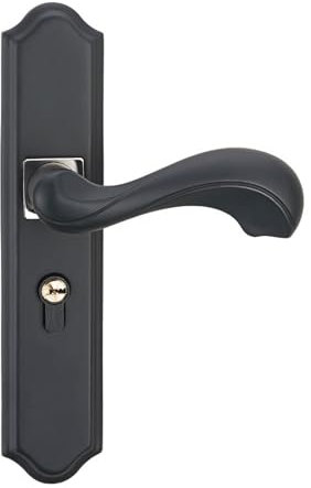 JAQVCTSC Serrure de porte de chambre ancienne jaune de style européen serrure de porte de chambre intérieure en bois massif type de poignée silencieuse serrure de porte de chambre(Adoorlock)