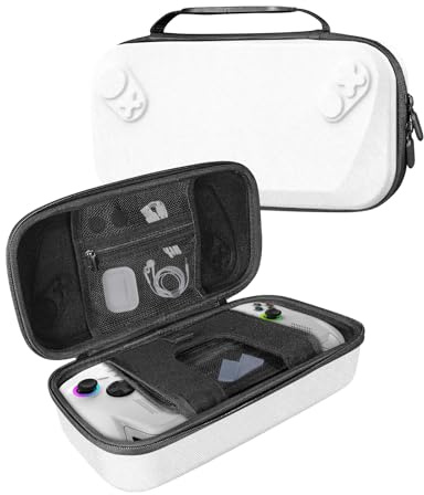 JYGamhanbil Custodia da Viaggio per ROG Xbox Ally X/ROG Xbox Ally Console di gioco Portatile,Borsa Rigida Portatile Copertura per ROG Xbox Ally X Gaming Handheld e Accessori,Bianco