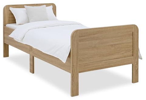 Homestyle4u Komfortbett Bett Senioren Seniorenbett 100x200 Natur Holz | Komforthöhe mit erhöhtem Einstieg extra hoch