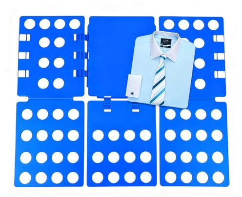 Ruayia Faltbrett Für Kleidung Erwachsen 1 Stück, Falthilfe T Shirt Pullover Faltbrett, Wäsche Kleidung Wäschefalter Zusammenleghilfe Kleider Hosen Hemdenfalter - Erwachsen (Dunkelblau)