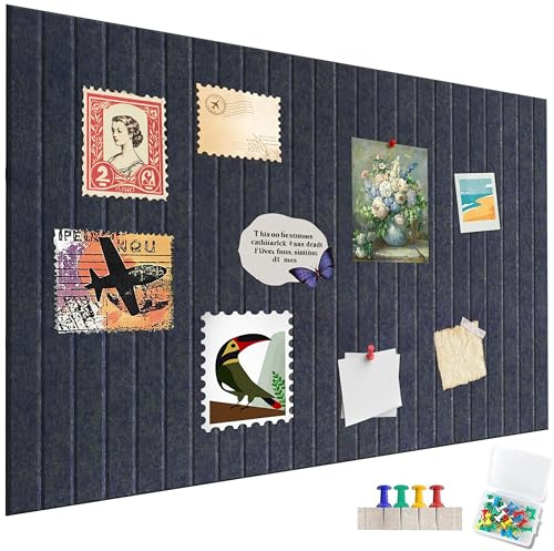 AMIGO Tablón de anuncios Autoadhesivo 60 x 40 cm, tablero de anuncios decorativo de fieltro,tablero de corcho plegable,pizarra de fotos,tablero de notas, tablero de visión para oficina,hogar | Con alfileres, cinta adhesiva, plegable y decorativa. Para tablón de visión, oficina, hogar.