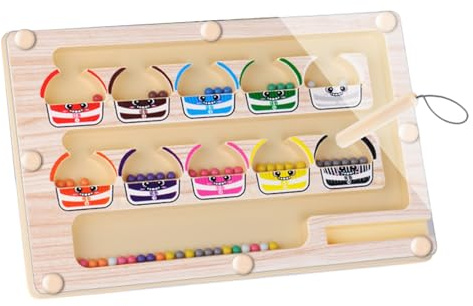 Générique Labyrinthe magnétique de Couleurs et de Chiffres – Tableau ďe comptage d'apprentissage đe Correspondance des Couleurs, Amusants pour Tout-Petits à partir d́e 3 Ans, Ensemble d̄e d'appren