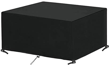 SanGlory Copertura Tavolo Esterno Copertura per Mobili da Giardino Impermeabile Coperture per Arredo Esterno Anti-Vento Copertura Tavoli Oxford Telo Protettivo per Tavolo e Sedie, 155x115x65cm