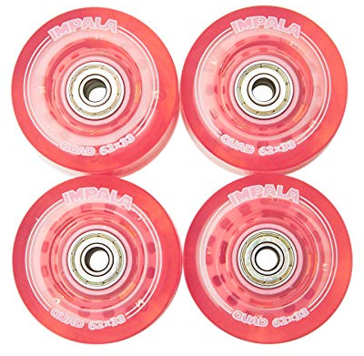 Impala Skate - Packung mit 4 beleuchteten Rollen für Rollschuhe