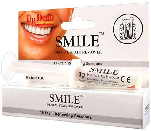 Dr Denti Smile Teeth Whitening Paste (10x Applications) Yellow Coffee Tea Smoking Stain Remover Dental Polish