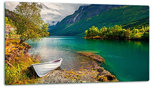 TMK ArtDeko – Schneidebrett Glas – Glasschneidebrett für die Küche 52x30 cm – Robust, Hygienisch & Rutschfest – Glas Schneidebrett – Zusätzliche Arbeitsfläche – Vielseitige Nutzung