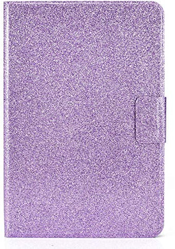 Miagon für Kindle Fire HD 8 2020 Glitzer Hülle,Schutzhülle mit Magnetisch Auto-Einschlaf/Aufwach PU Leder Smart Flip Stand Cover,Lila