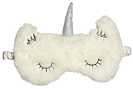 Draeger Paris – Nachtmaske, Schlafmaske Einhorn, Gewicht Feder, Ultra weich aus Kunstfell
