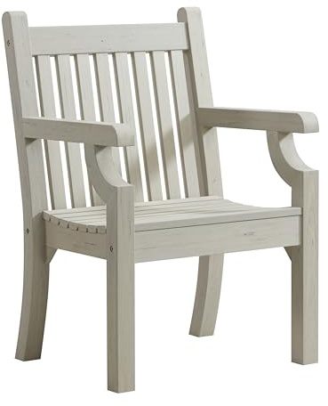 Winawood Maison and Garden Sandwick Polymer Wood Effect Zero Maintenance Recyclable and Fully Weatherproof Armchair (62cm x 60cm x 93cm) - Stone Grey