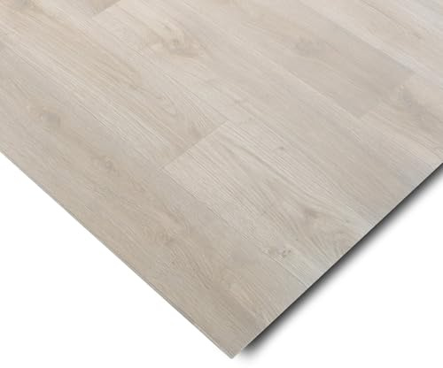 KARAT Revêtement de Sol en Vinyle Effet Bois - Carreaux de Sol en PVC - Antidérapant Imperméable - pour Cuisine Salon Couloir Salle de Bain - sans phtalates,100x200 cm, Albus 3