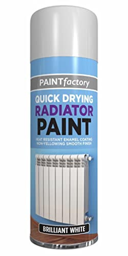 Optimal Products New 300ml White Radiator Spray Paint Heat Resistant Enamel Coating Quick Dry Aerosol (1)