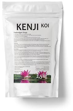 KENJI KOI Fadenalgen Stopp 2,5kg Effektiv Fadenalgen behandeln, 2,5kg für 75.000L, Unschädlich Fadenalgen entfernen & vorbeugen