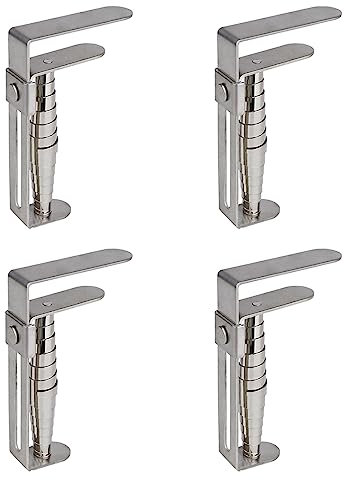 Misounda 4 Stück Tischdeckenklammer, Tischdeckenklammern aus Edelstahl 9.5x5 cm, Tischklammern für Gartentische, Tischdeckenhalter Draußen, Feder Tischtuchklammern, Tischklammern für Dicke Tische