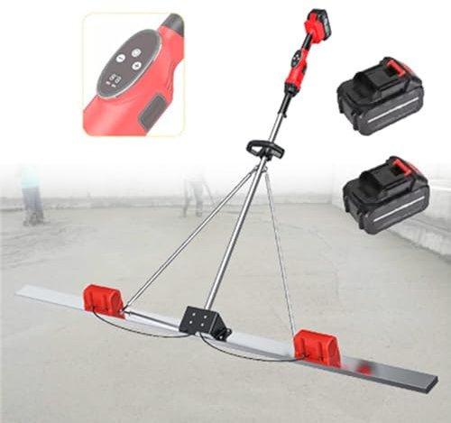 Quixnova Concrete Screed Vibratory Kit Concrete Finishing Tool, 1.8m/5.9ft Concrete Cement Floor Vibrating Leveling Ruler, 9 Levels of Vibration Frequency Adjustment