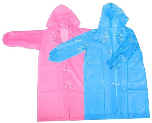 TOVINANNA 2st Abriebfester Regenmantel Regenponchos Für Mädchen Übermantel Für Damen Outdoor-regenumhang Fahrradponcho Tragbarer Regenmantel Regenjacke Mann Erwachsener Eva Regenkleidung