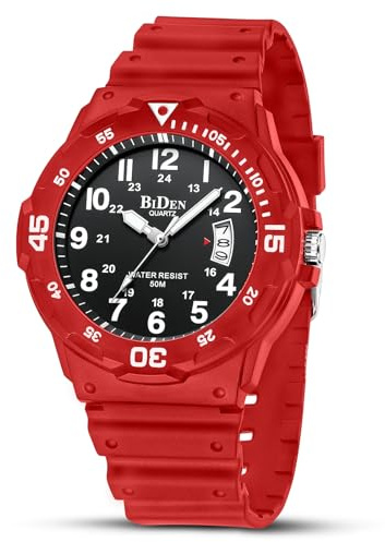HANPOSH Herren Uhr Uhren Herren Männer Analog Quarzuhr 30M wasserdichte Armbanduhren mit Datum Casual Designer Uhr für Männer Silikon Armband