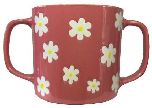 Boscul tvåhandtagsmugg 400 ml, dubbla handtag, svagare grepp, äldre, hjälp för livsrörelse, värdighet. Kaffetekopp som är lätt att hålla för artrit, deens och parkinson. 2 färger (ljusblå)