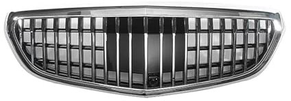 XZFFU Auto-Frontstoßstangengrill für Mercedes-Benz E-Klasse W212 2013 2014 2015, modifiziert zum Maybach-ABS-Grill, Auto-Styling,B Silver