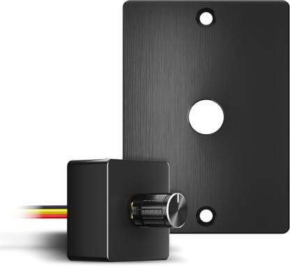 Obeaming Dimmer 12V PWM Regolatore Interruttore Rotativo 15A per Furgone Camper Yacht, DC 12V Dimmerabile Luci LED, Incandescenza, Alogena, Singolo colore Striscia Luce