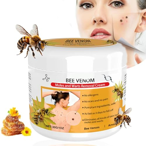 Crema veleno d'api 30 ml, idratante per veleno d'api con Bee Venom per la pelle liscia, crema viso nutriente per tutti i tipi di pelle, antirughe e rassodanti
