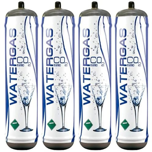 GASFRIGO® - Bombola co2 per gasatore 600 gr usa e getta attacco M11x1 - gas acqua frizzante - co2 per acqua frizzante - confezione da 4 bombole